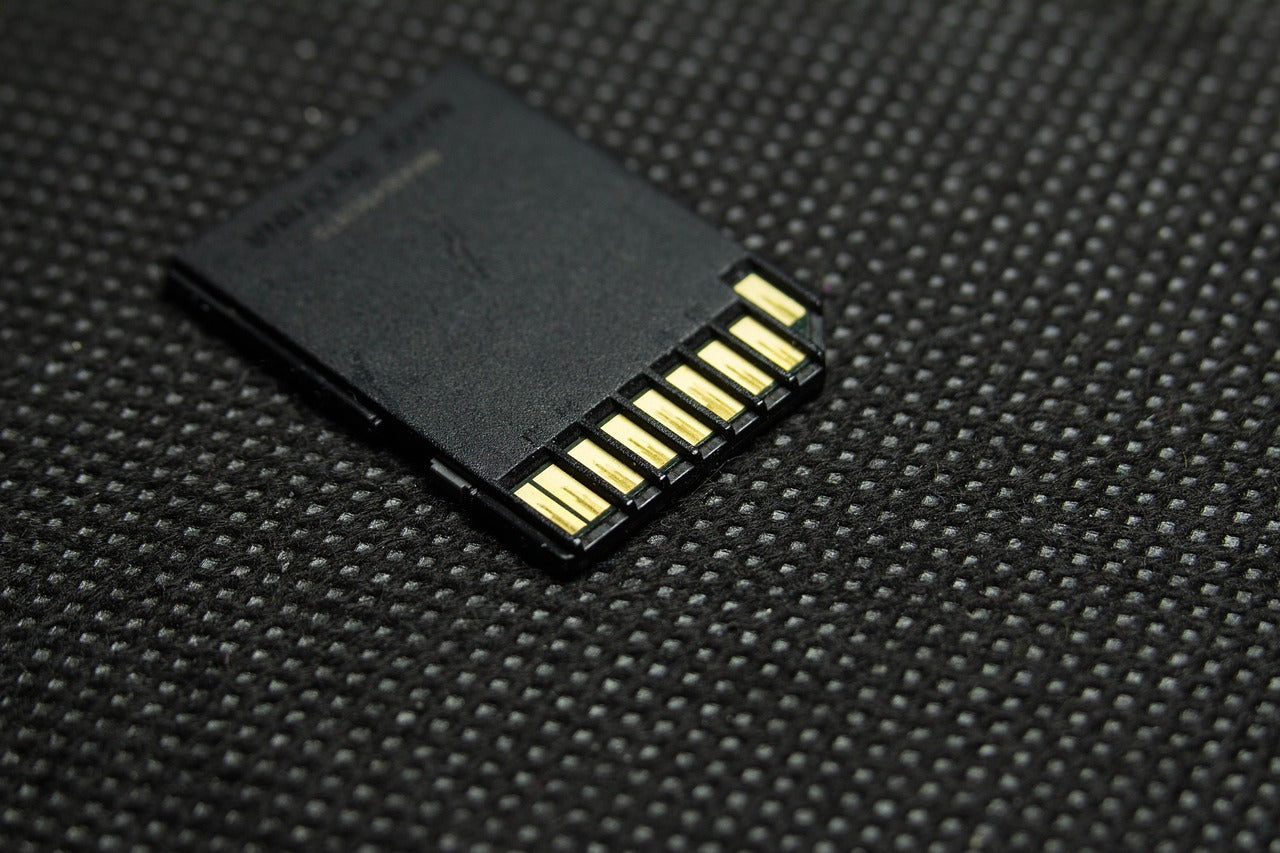Nærbillede af et micro SD-hukommelseskort