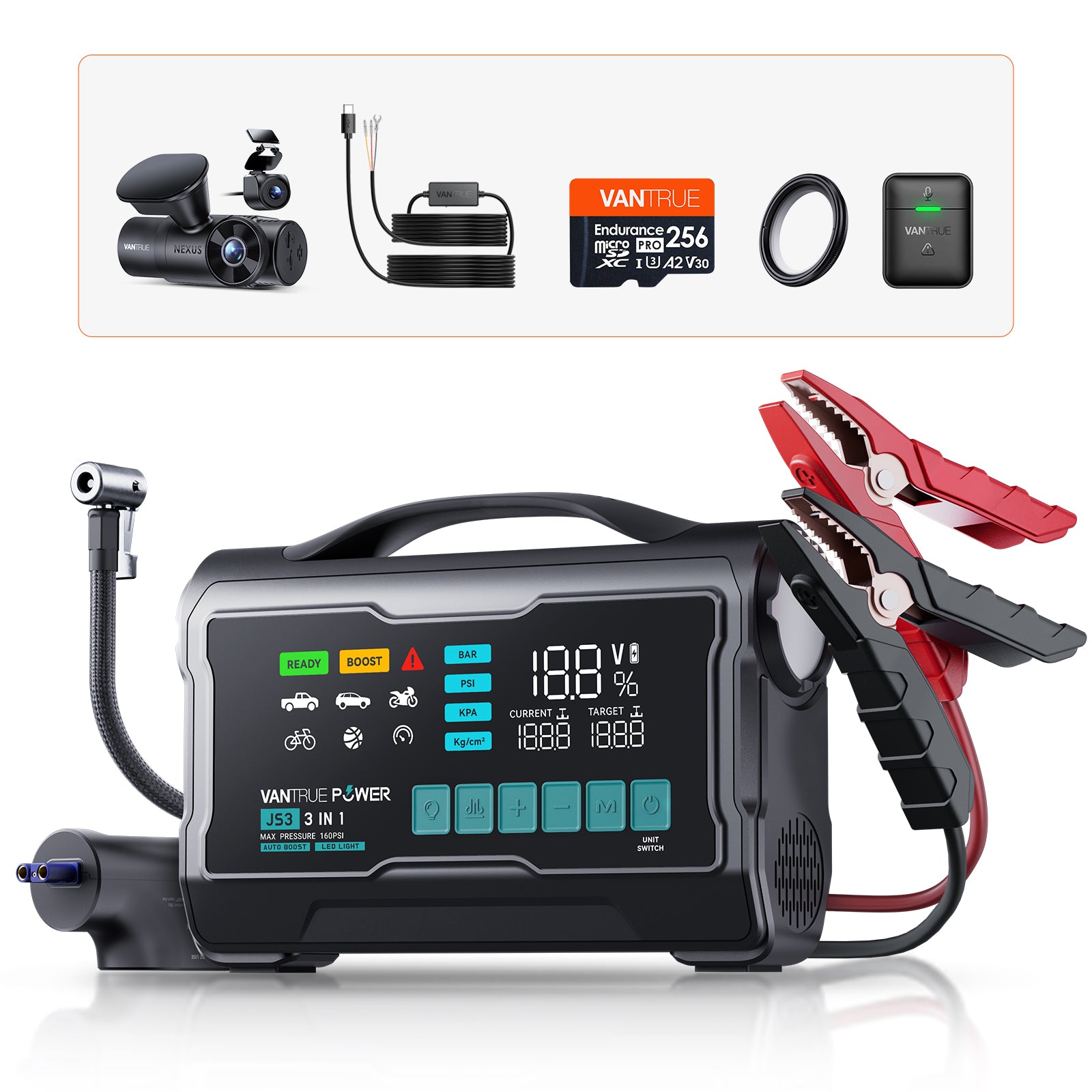 Bundle: JS3 + N4S + VP03 Hardwire Kit + 256GB Card + CPL + Remote Controller