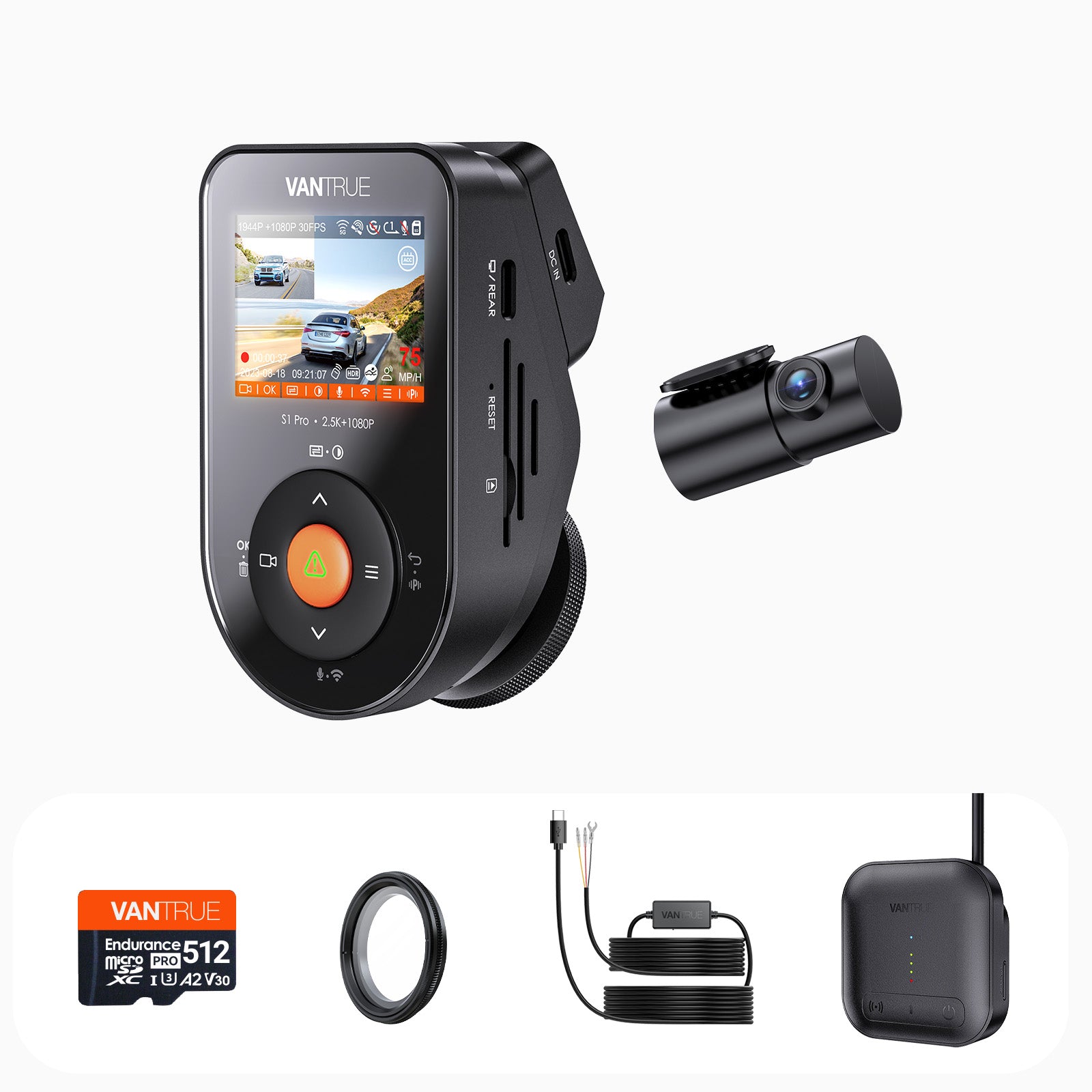 Bundle: S1 Pro + VP03 Hardwire Kit + 4G LTE Module + 512GB Card + CPL