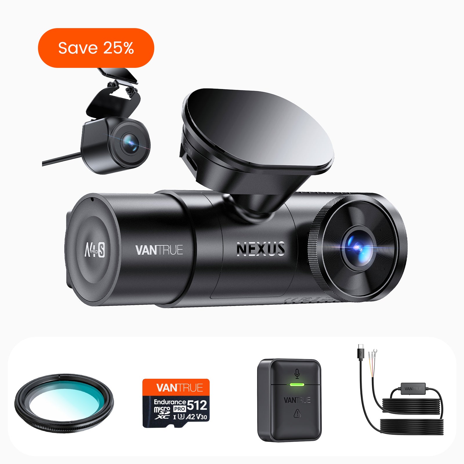 Bundle: N4 Pro S + VP03 Hardwire Kit + 512GB Card + CPL + Remote
