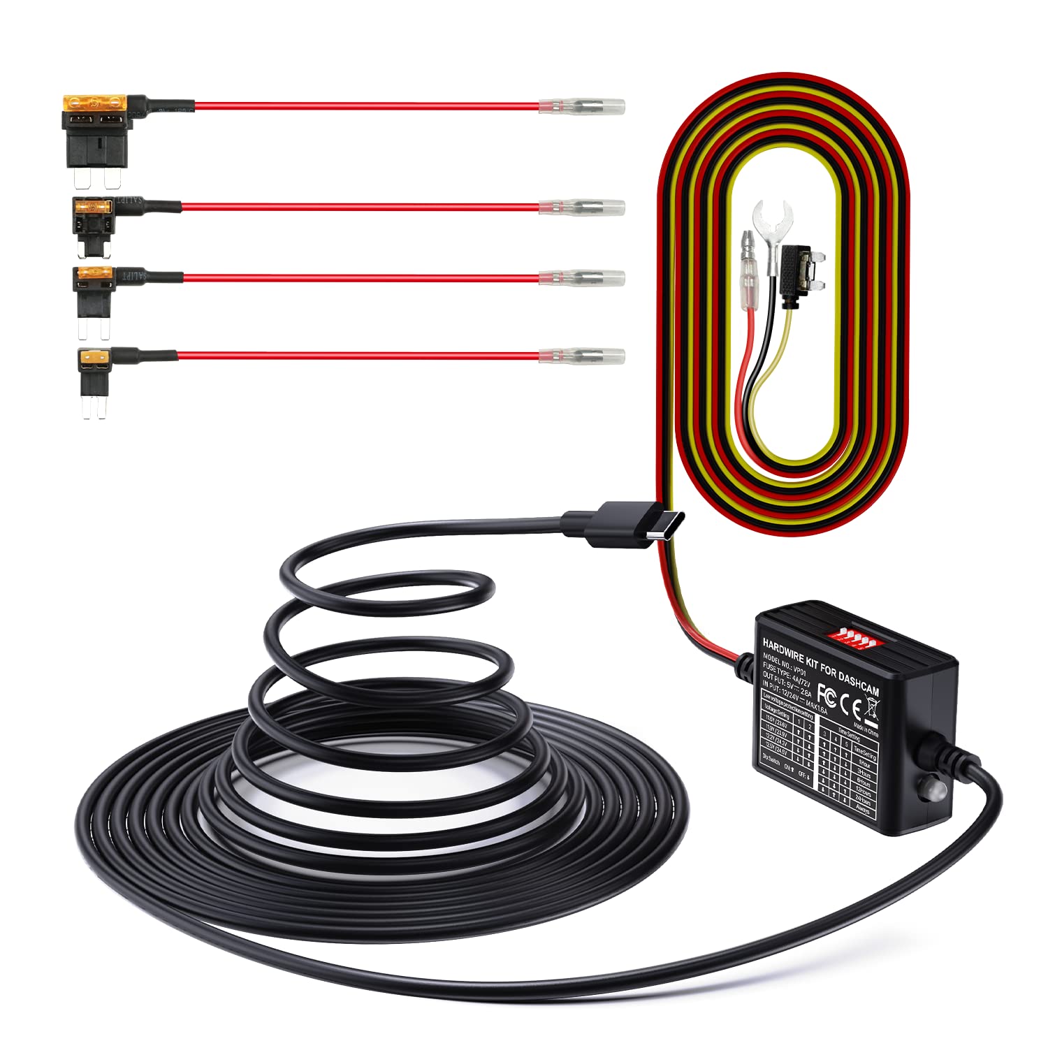 5-Level Adjustable Hardwire Kit – Vantrue