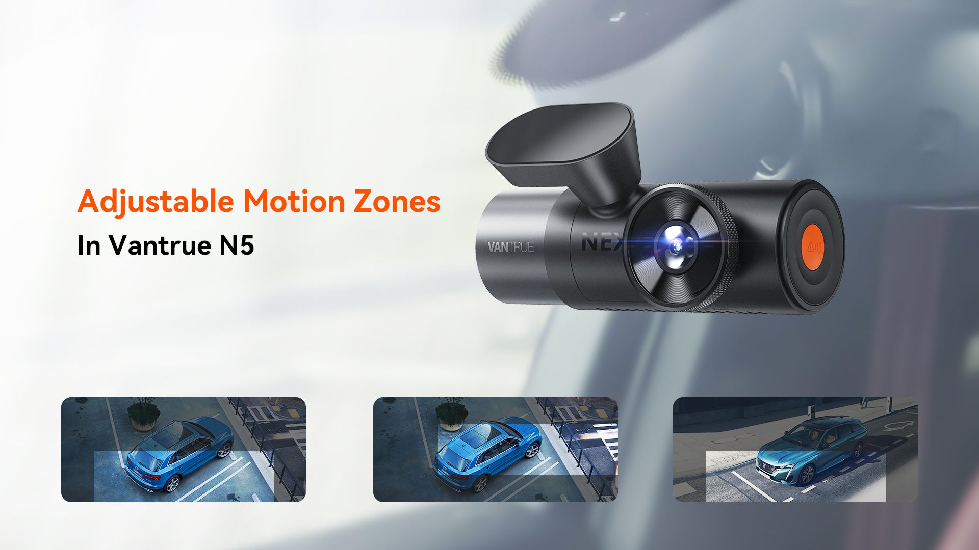 Does a dashcam drain a car battery? Advanced Motion Detection in Vantrue N5 solves the problem.