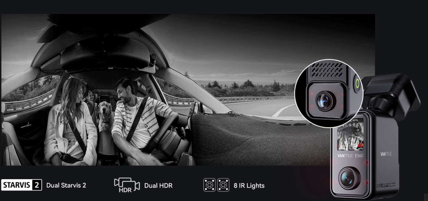 Clear Vision in the Dark: How Eight Infrared LED Lights Improve Night Recording in Vantrue E360 Dash Cam