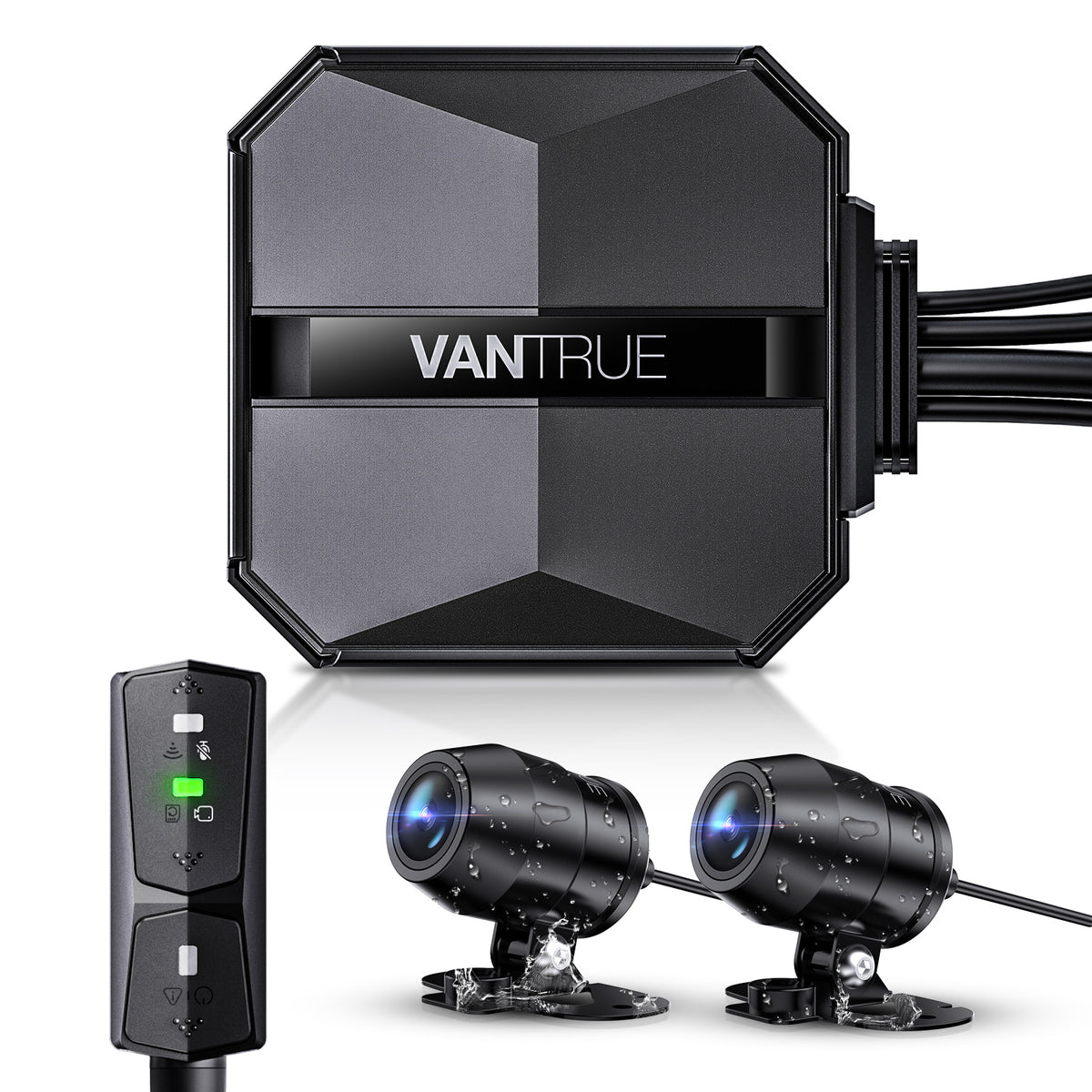 Vantrue F1 Dual 4K+1080P Motorcycle Dash Cam with WiFi & GPS