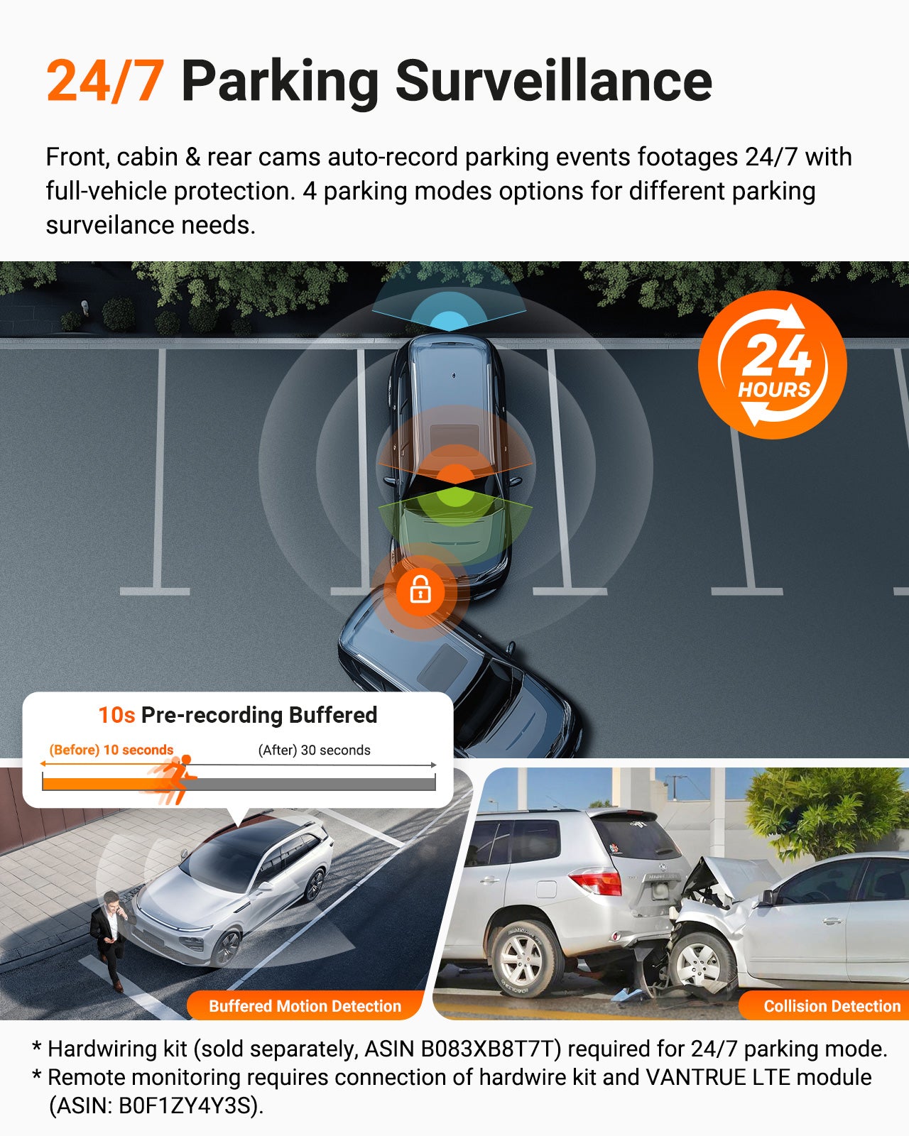 Vantrue N4 Pro S 4K 3-Channel Dash Cam | Front + Inside + 2.5K