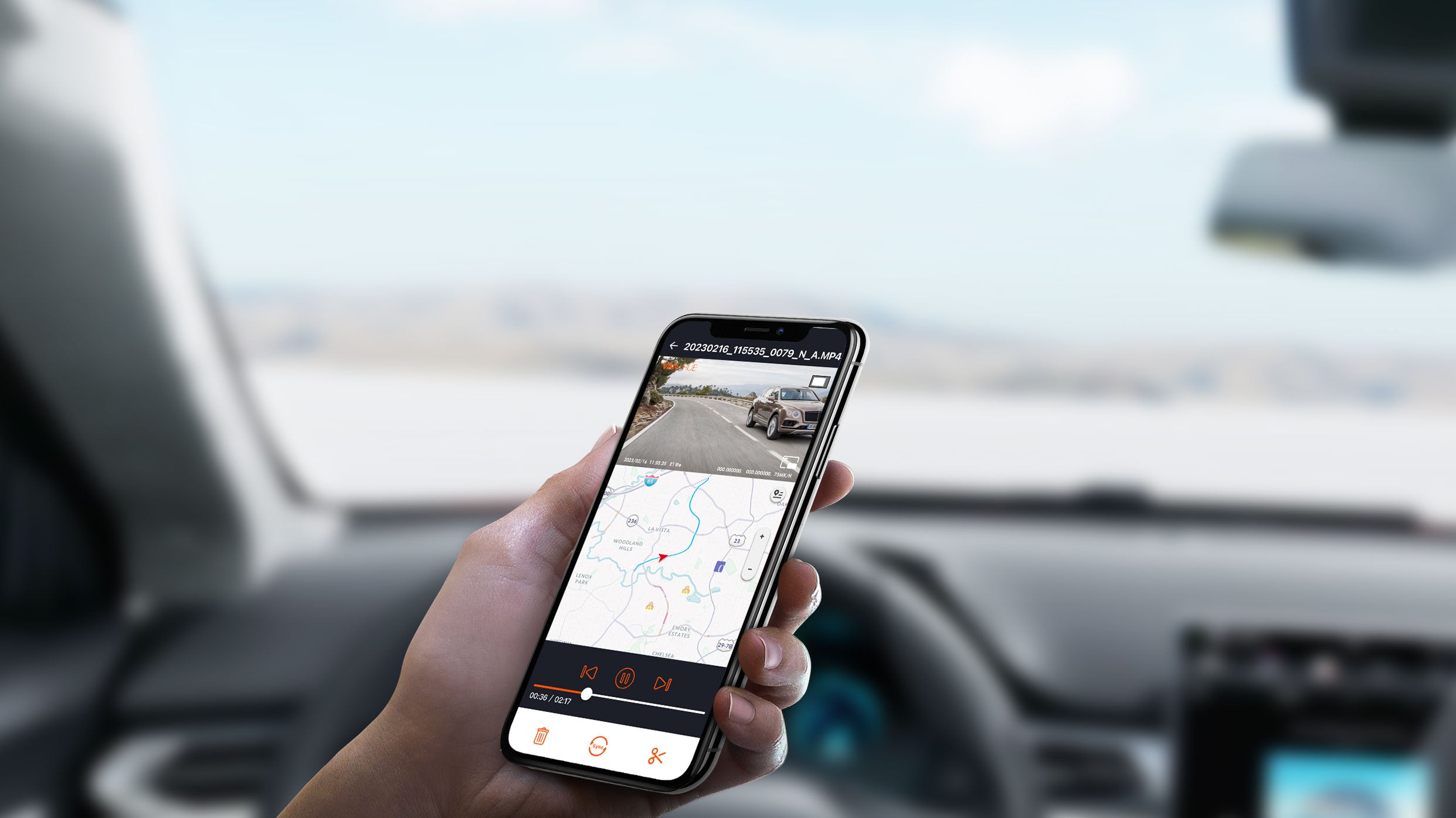 Vantrue E1 Lite Dash Cam 1080P | GPS, Voice Control, WiFi, HDR
