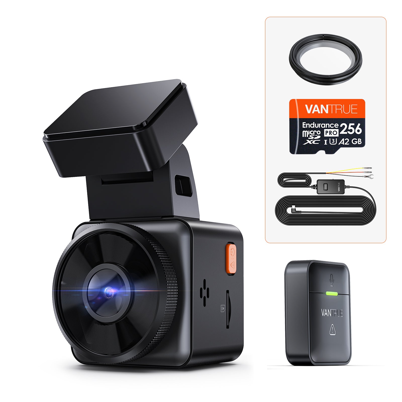 Bundle: E1 + VP05 Hardwire Kit + CPL + 256GB Card – Vantrue