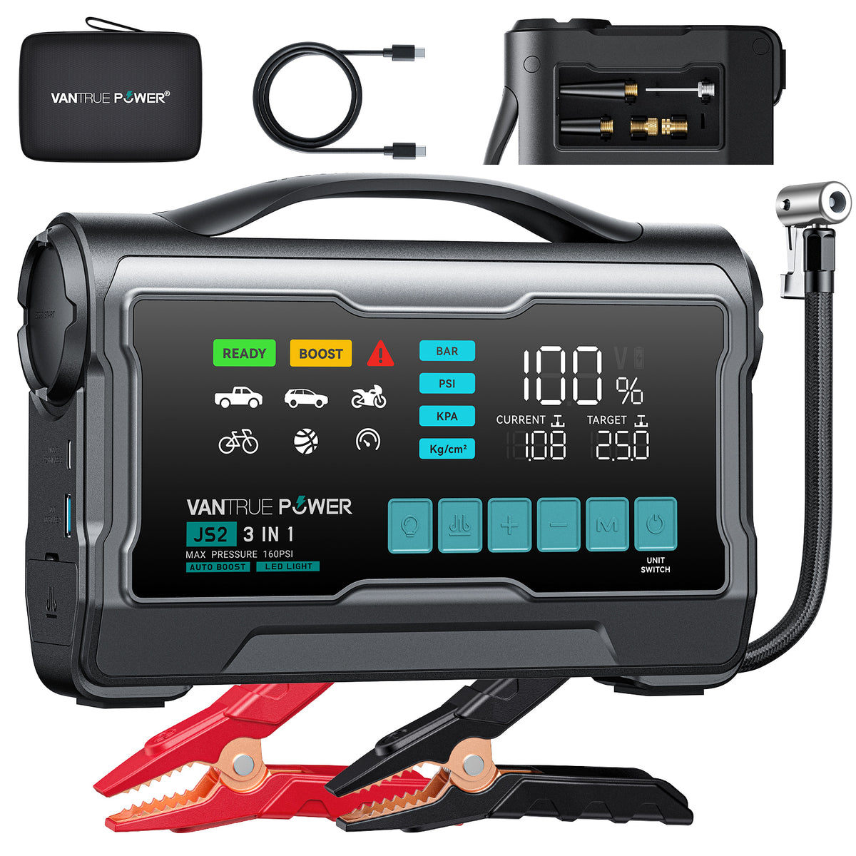 JS2 All One Jump Starter & Air Compressor