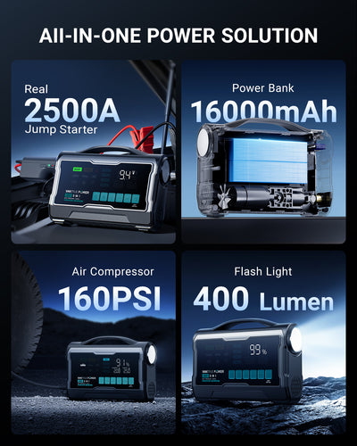 JS2 All-in-One Jump Starter & Air Compressor