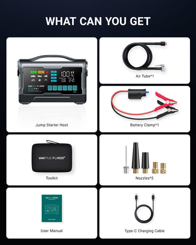 JS2 All-in-One Jump Starter & Air Compressor