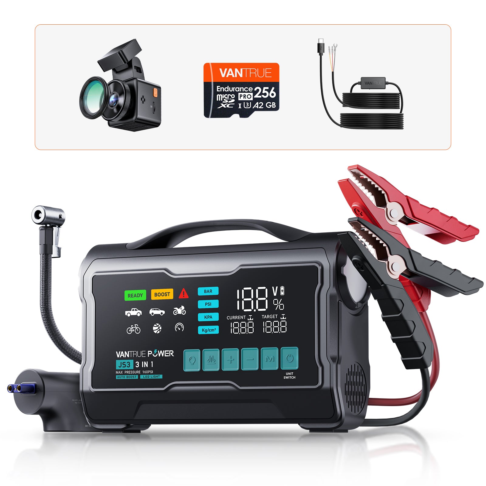 Bundle JS3 + E1 Pro + VP03 Hardwire Kit + Card