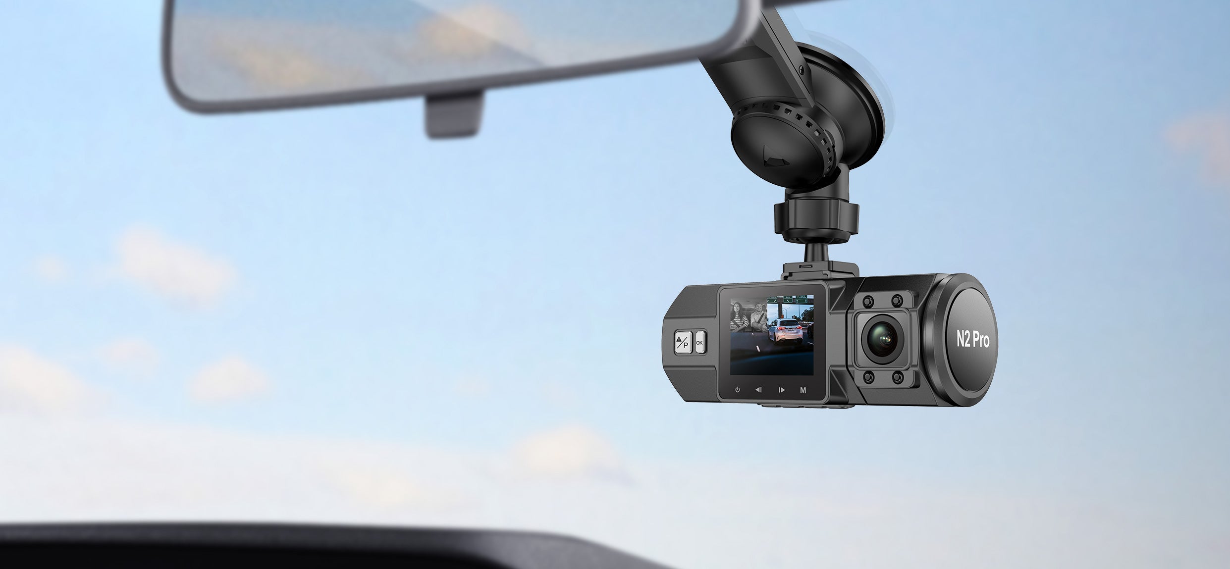 Vantrue N2 Pro Dual 1080P Dash Cam for Front and Cabin