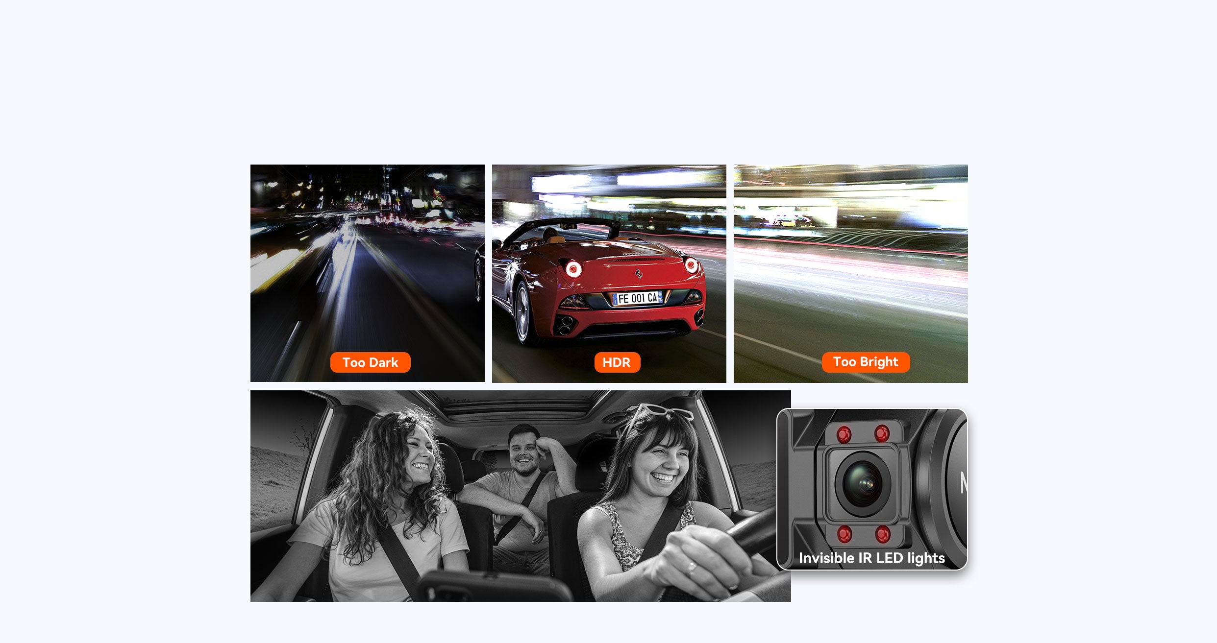 Vantrue N2 Pro Dual 1080P Dash Cam for Front and Cabin