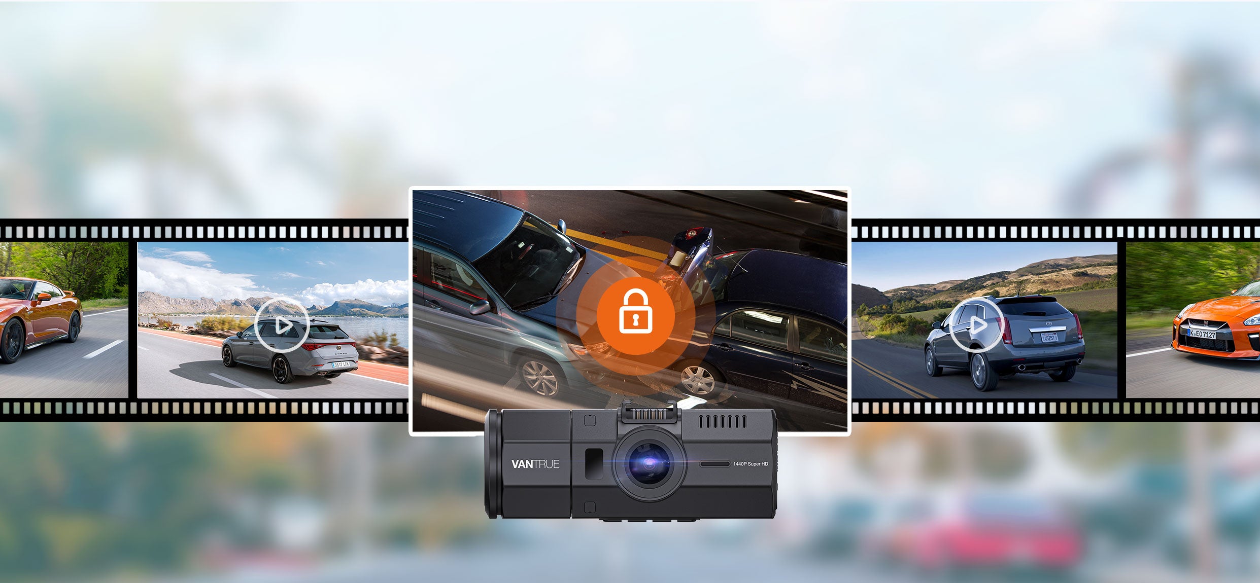 Vantrue N2 Pro Dual 1080P Dash Cam for Front and Cabin