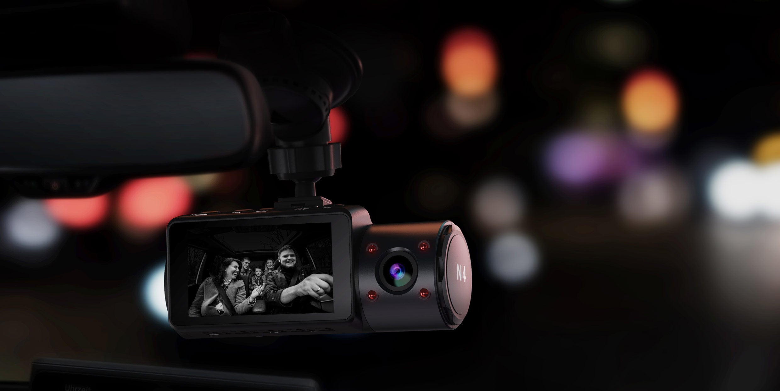 Vantrue N4 3 Channel Dash Cam | 4K+1080P+1080P Car Camera with IR