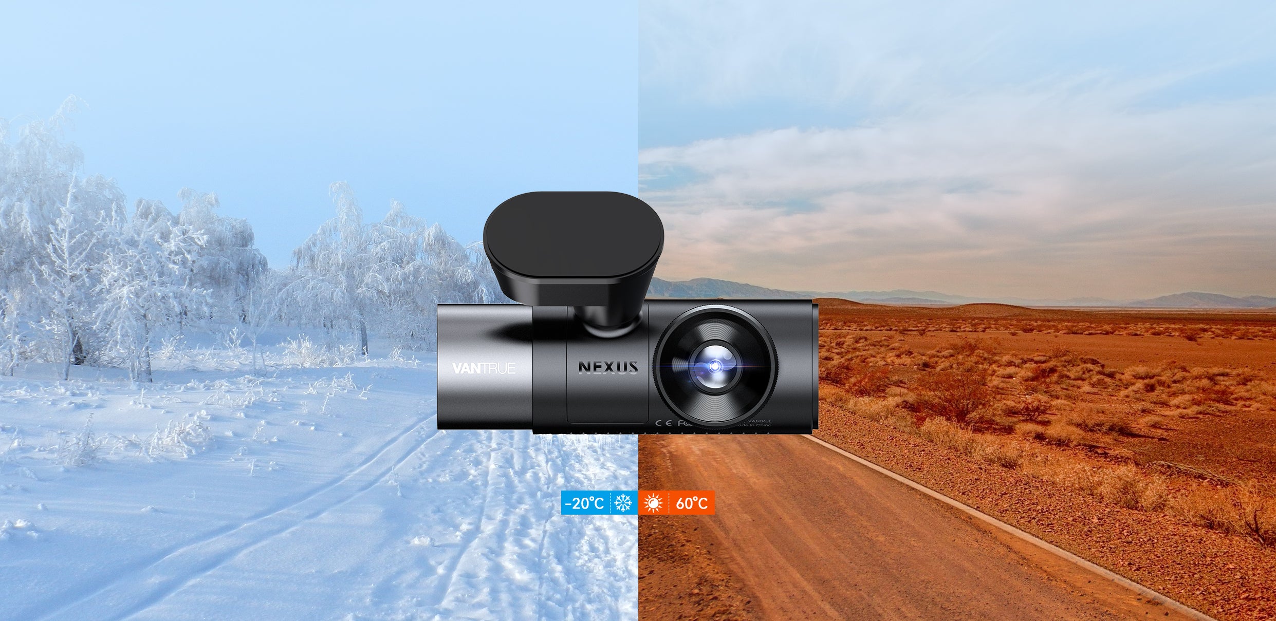 Vantrue N5 4-Channel Dash Cam | 360° 2.7K+1080P, STARVIS 2, WiFi, GPS
