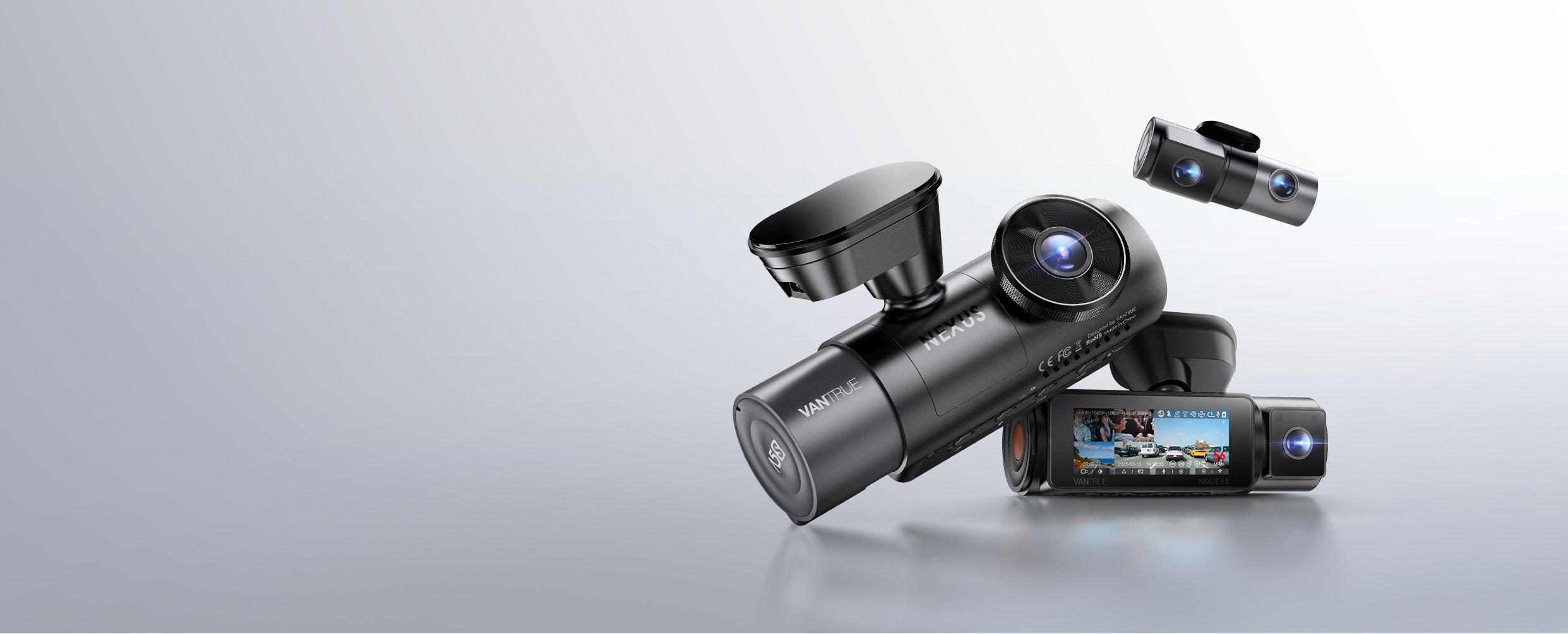 Vantrue N5S 4-Channel Dash Cam – 360° 2.7K with STARVIS 2, LTE