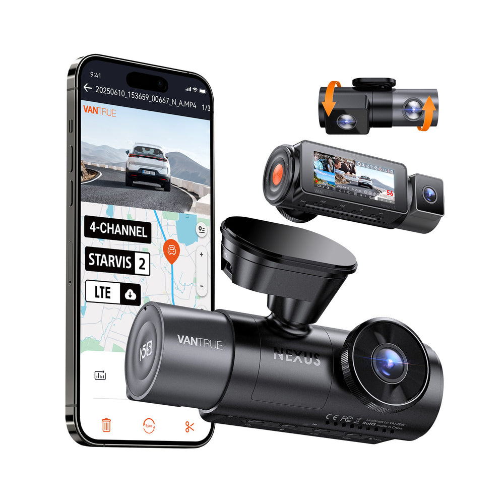 Vantrue N5S 4-Channel Dash Cam – 360° with STARVIS 2, LTE