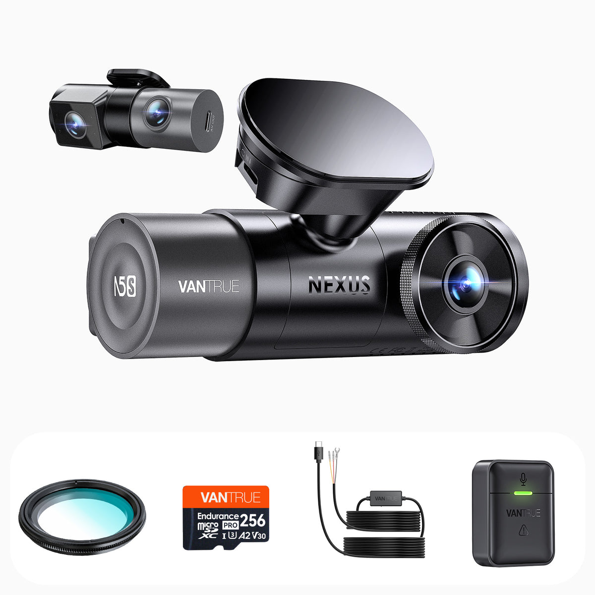 Bundle: N5S + VP03 Hardwire Kit + 256GB Card + CPL + Remote Controller