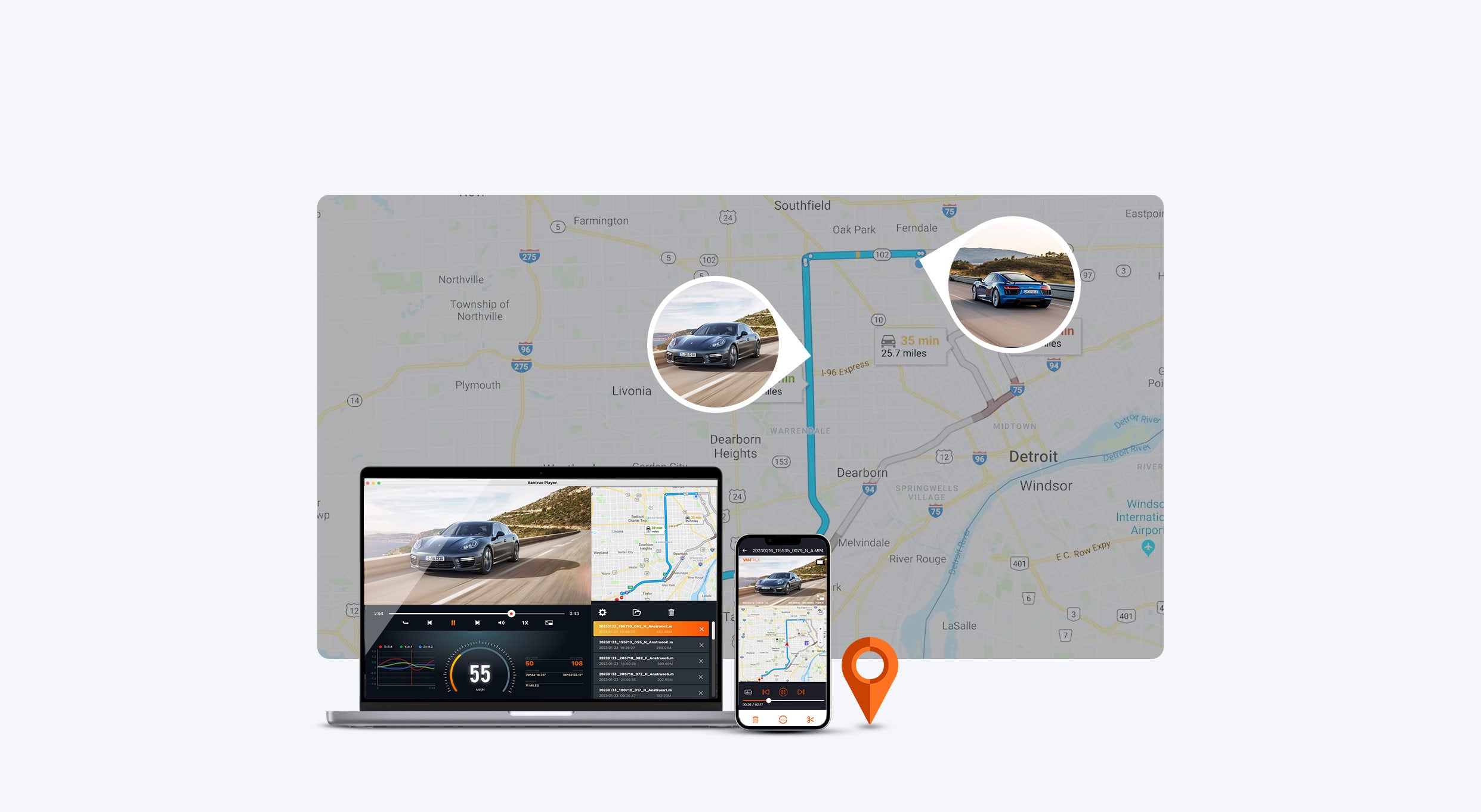 Vantrue N5 4-Channel Dash Cam | 360° 2.7K+1080P, STARVIS 2, WiFi, GPS