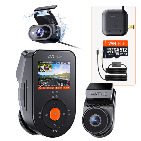 Bundle: S1 Pro Max (4K+4K) + 4G LTE Module + Hardwire Kit + 512GB Card