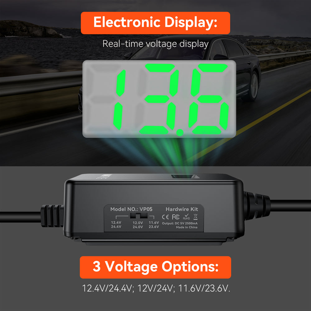 Voltage Display Hardwire Kit – Vantrue