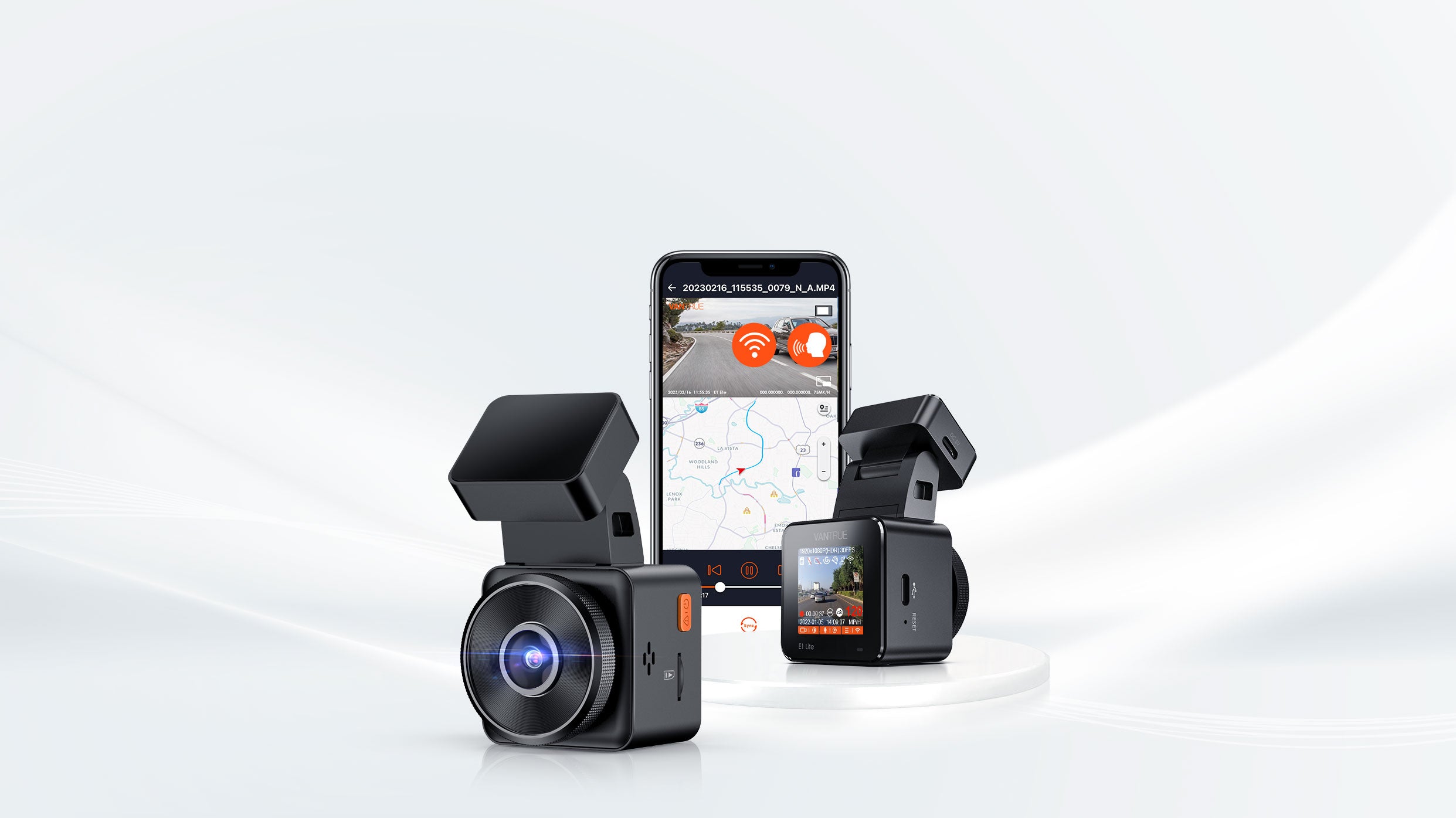 Vantrue E1 Lite Dash Cam 1080P | GPS, Voice Control, WiFi, HDR Vantrue E1 Lite Dash Cam 1080P | GPS, Voice Control, WiFi, HDR