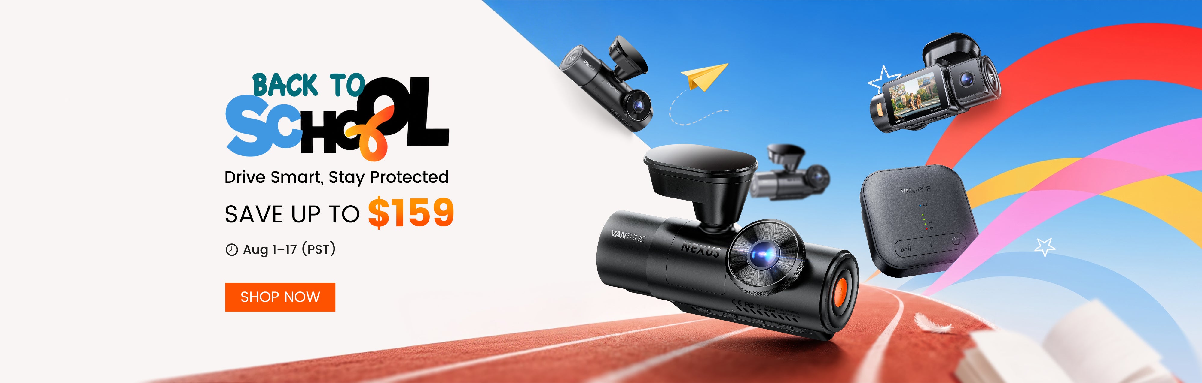 VANTRUE | Car Dash Cam | 360-degree Dash Cam | Automobile Security
