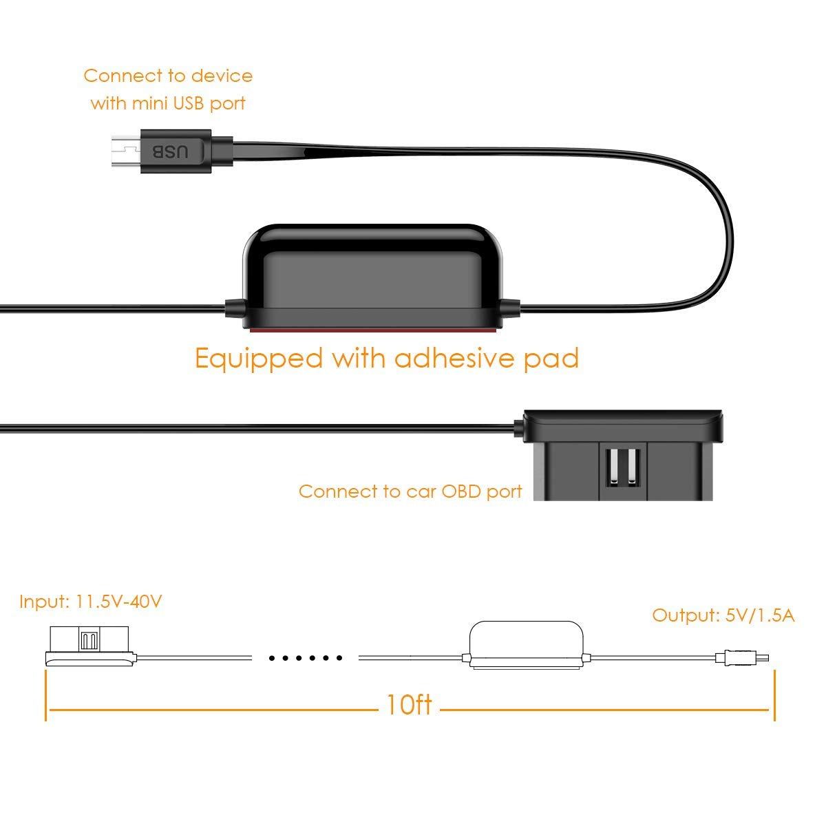 OBD Hardwire Charger Cable