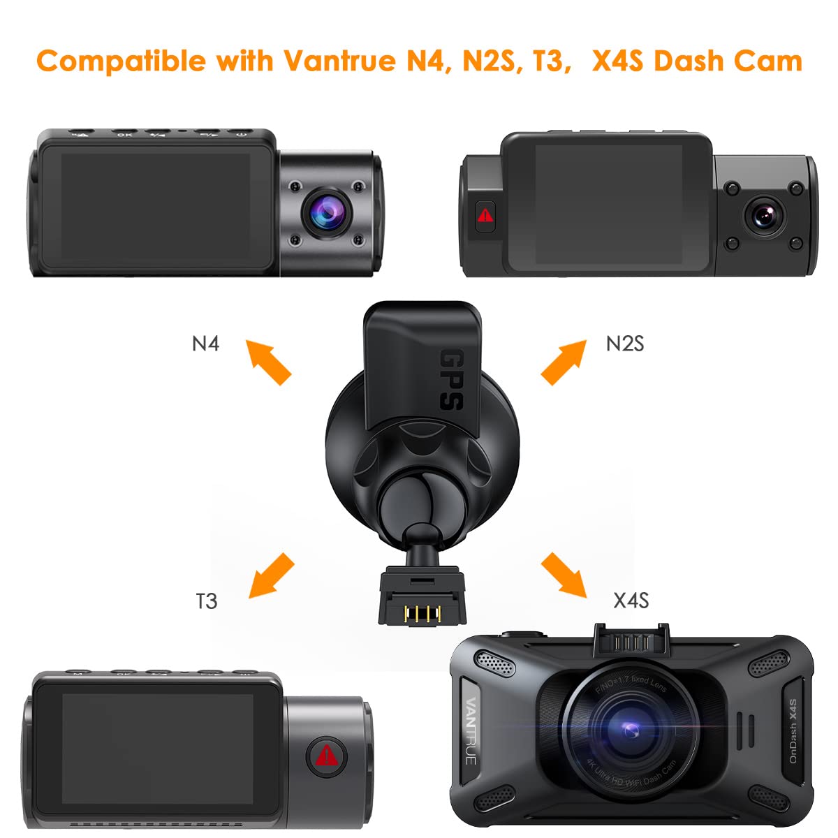 Suction Cup GPS Mount – Vantrue